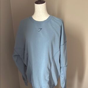 Gymshark Light Blue Crewneck Sweatshirt